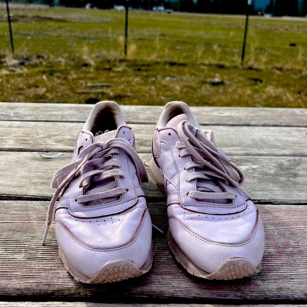 Retro Reebok sneakers, soft purple